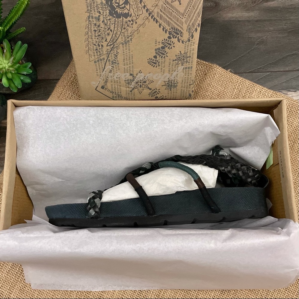NIB Free People Denali Woven Footbed Sandal 38 8 - Picture 13 of 15